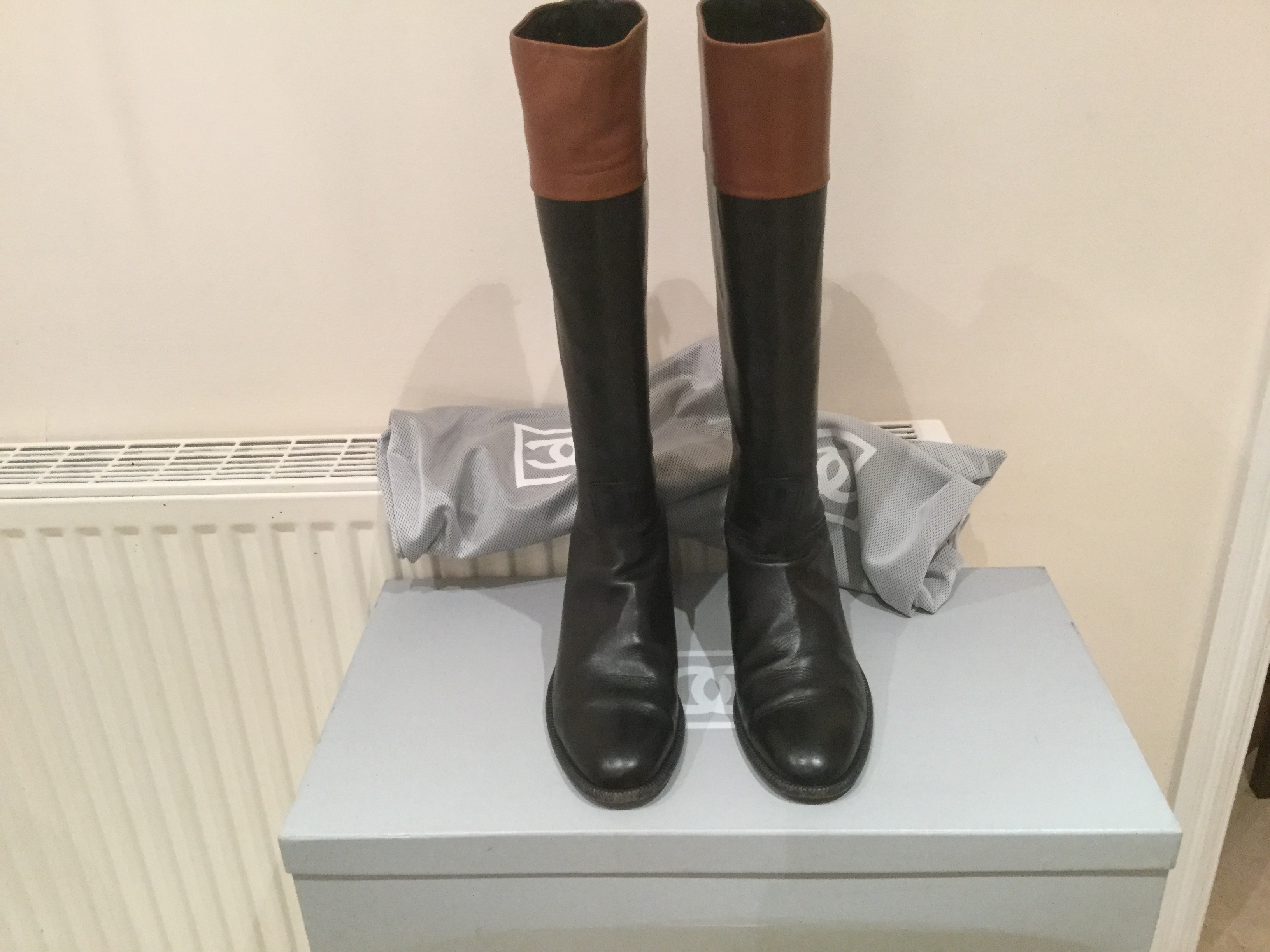 chanel riding boots