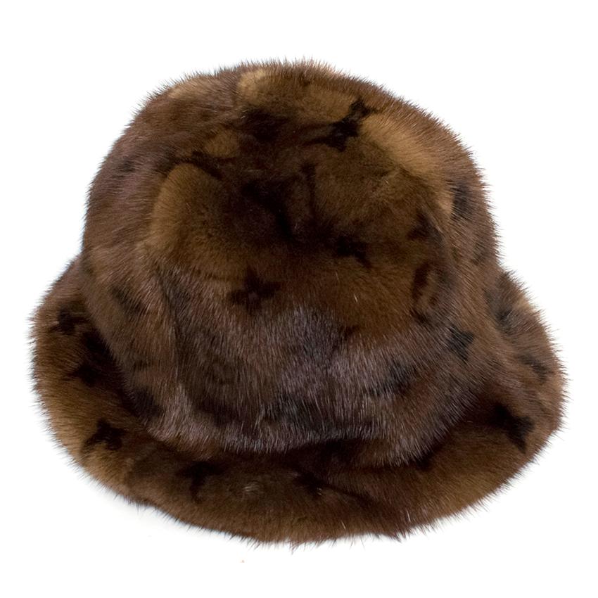 Louis Vuitton Mink Fur Bucket Hat With Monogram Print | HEWI