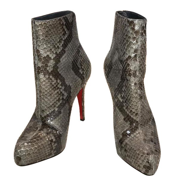louboutin snakeskin boots