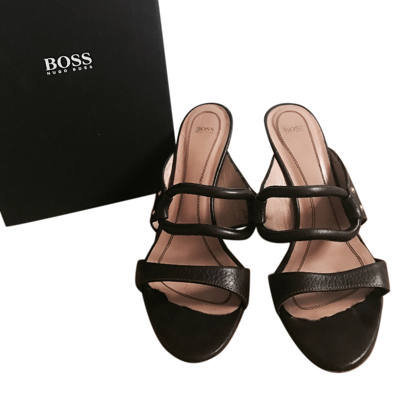 hugo boss leather sandals