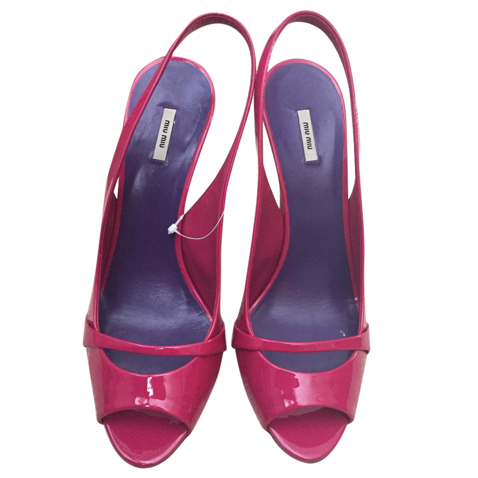 cerise pink slingback shoes