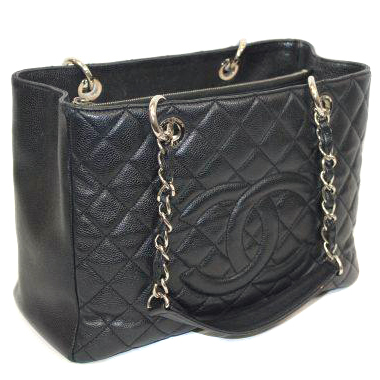 chanel black caviar silver hardware