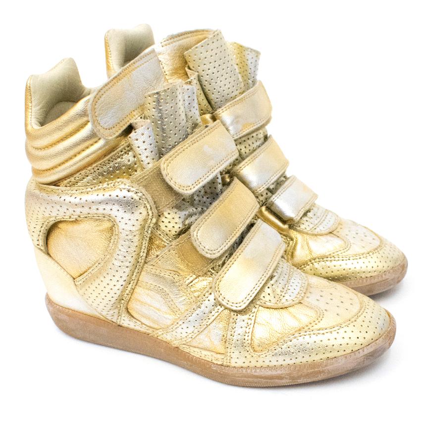 isabel marant gold sneakers