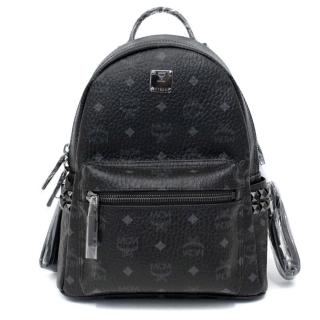 MCM Black Leather Stark Studded Backpack 