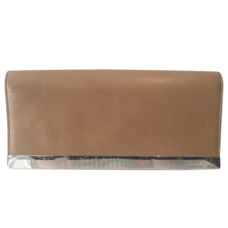 michael kors nude clutch bag