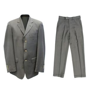 Slava Zaitsev Men's Grey Pinstripe Suit