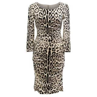 Dolce & Gabbana Leopard Print Silk Dress