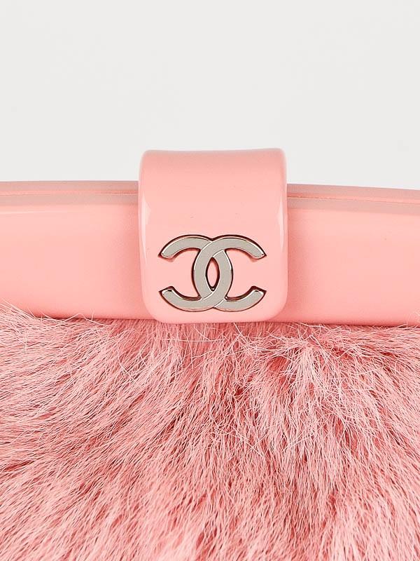 chanel pink bag fur