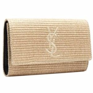 ysl raffia clutch