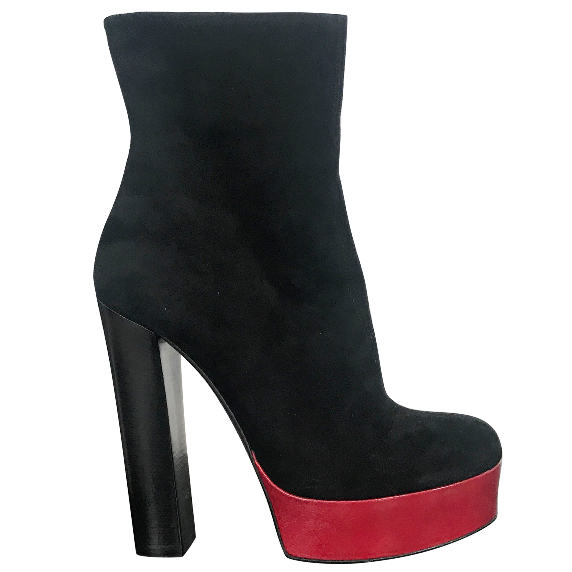red sole ankle boots