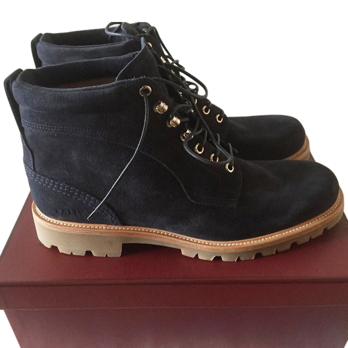 blue suede hiking boots