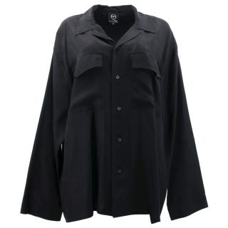  McQ Alexander McQueen Black Silk Shirt