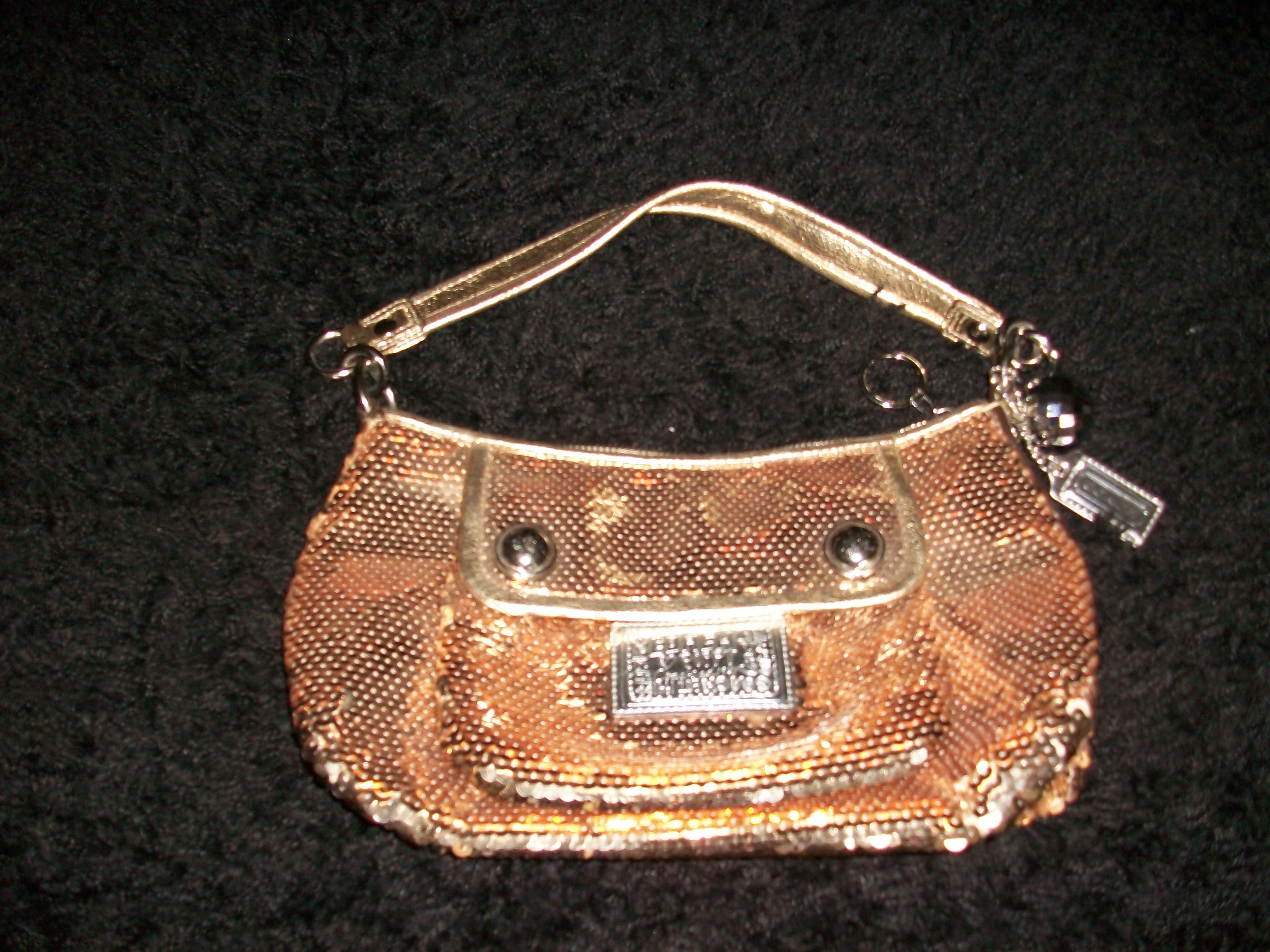 coach gold handbag