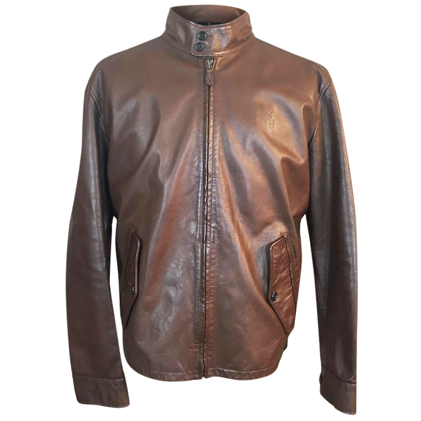 ralph lauren barracuda leather jacket