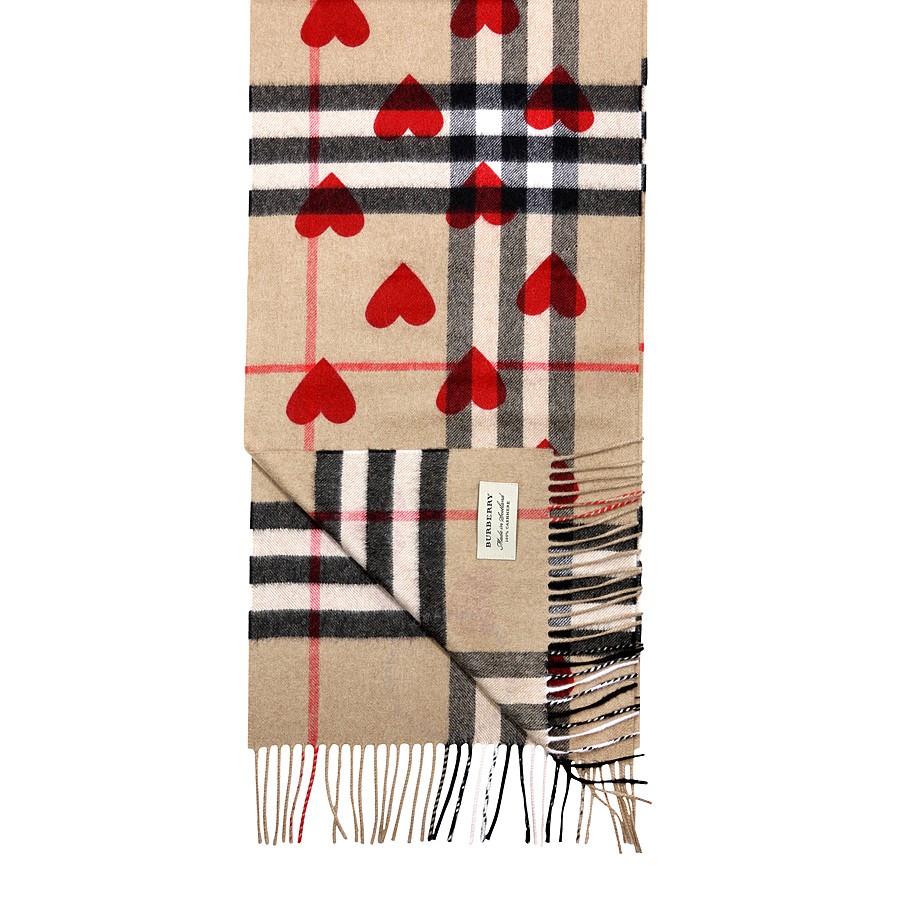 burberry cashmere heart scarf