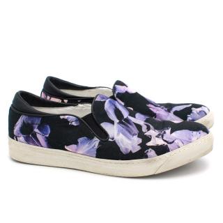 MCQ Purple Flower Print Skate Shoes