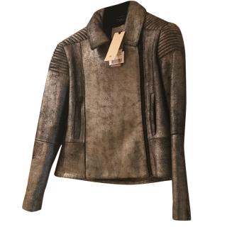 Zoe Jordan Metallic Leather Jacket