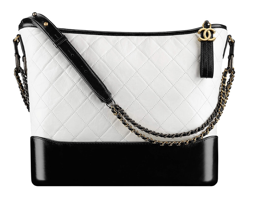 white and black chanel bag