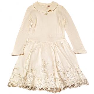 BLUMARINE Baby Dress Cream and gold 18 24 m