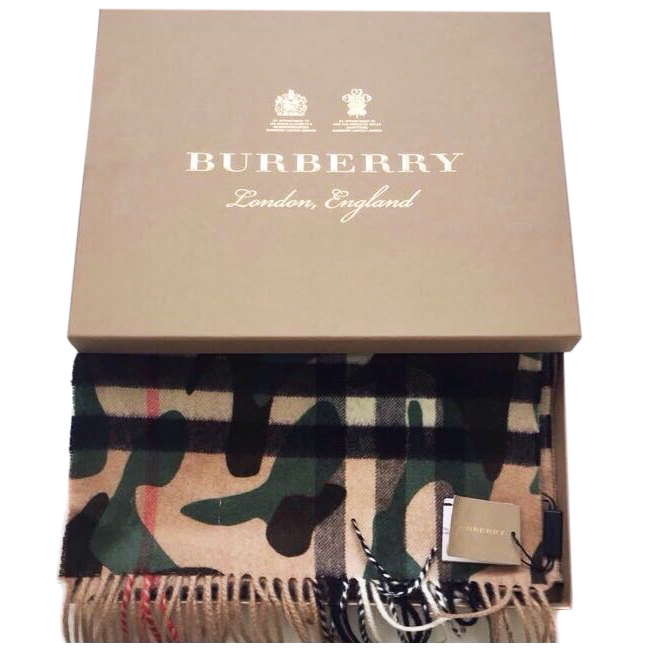 burberry camo scarf