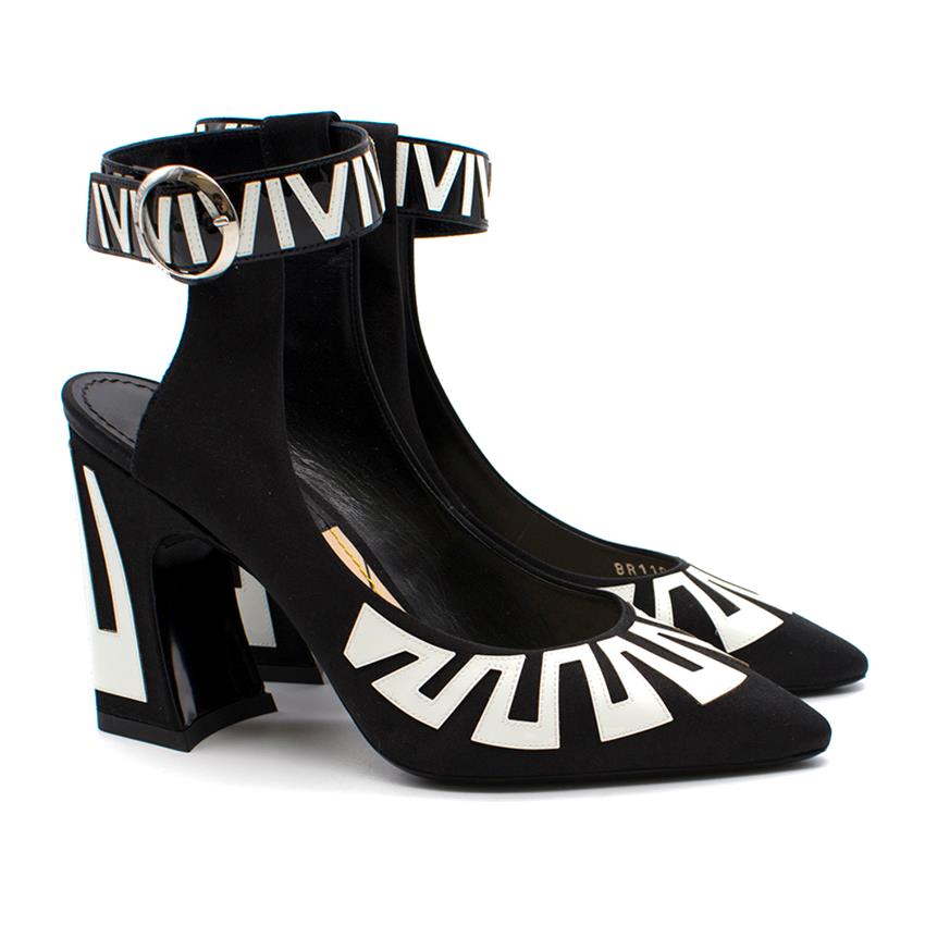Louis Vuitton Monochrome Block Heel Sandals | HEWI