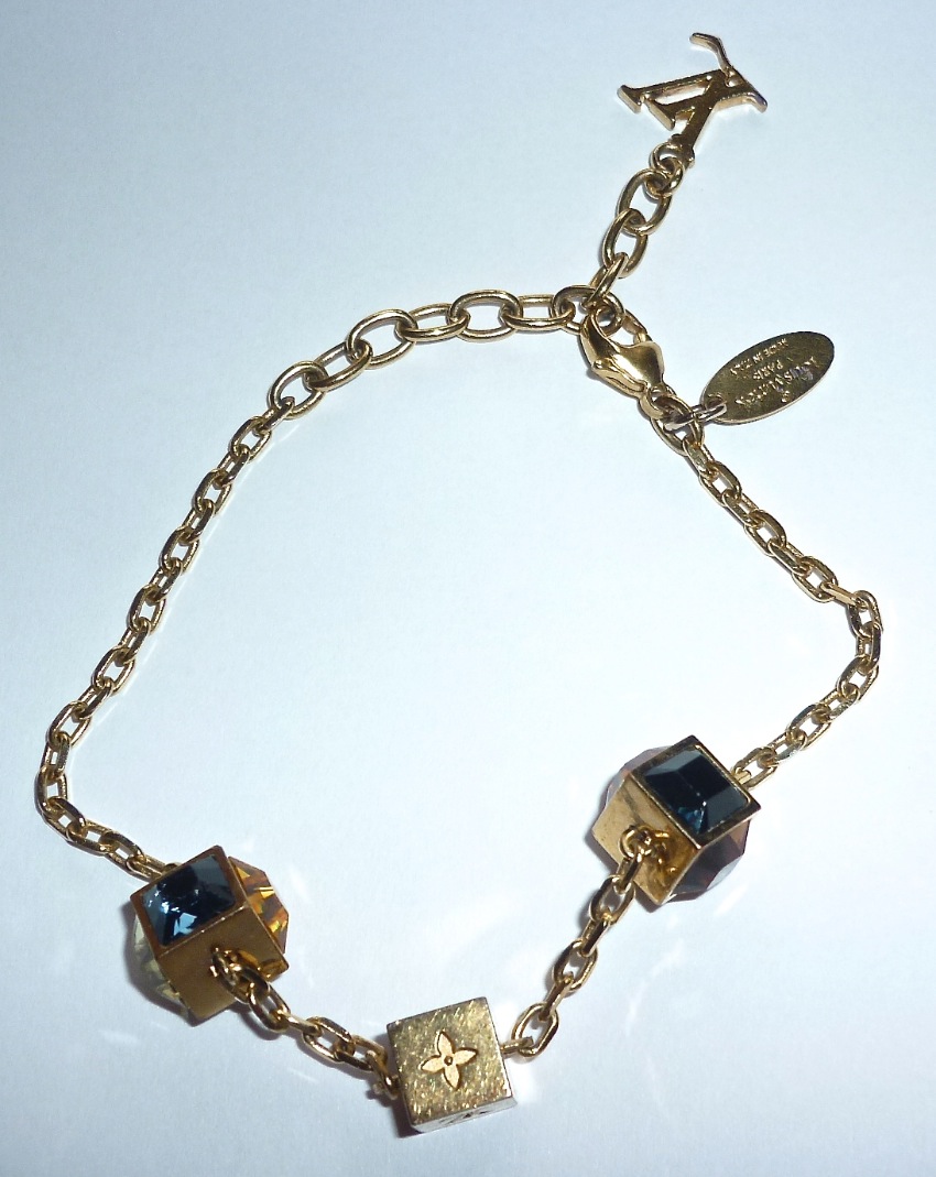 Louis Vuitton Vintage Multicolor Dice LV Charm Bracelet