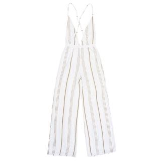 Faithfull the Brand Shutterbabe Ivory Striped Jumpsuit