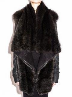 Rick Owens Hun Coat from Fisher Pekan Fur 