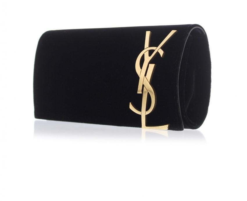 saint laurent velvet clutch