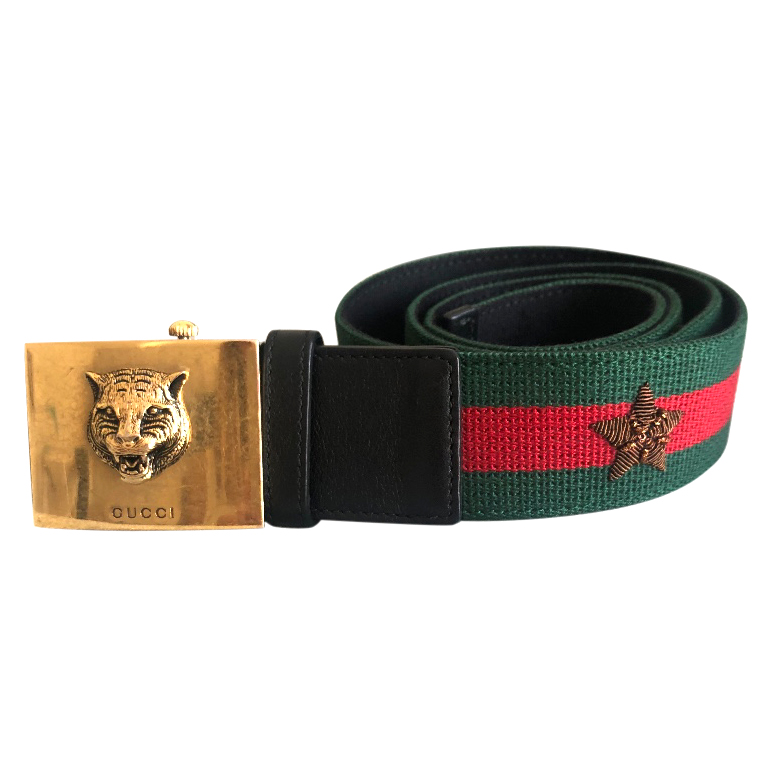 gucci tiger buckle belt