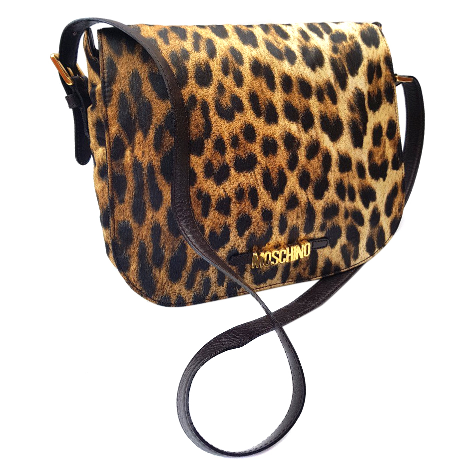moschino leopard print bag