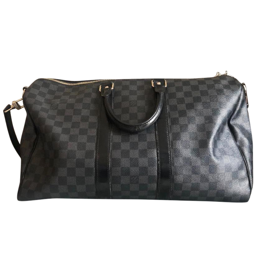 louis vuitton black holdall