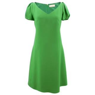 Mantu green v-neck dress