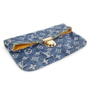 louis vuitton denim clutch