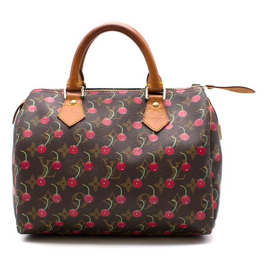 Louis Vuitton Limited Edition Monogram Cherry Cerises Speedy 25 Handbag