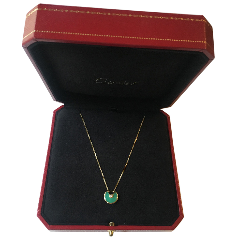 cartier amulette necklace green