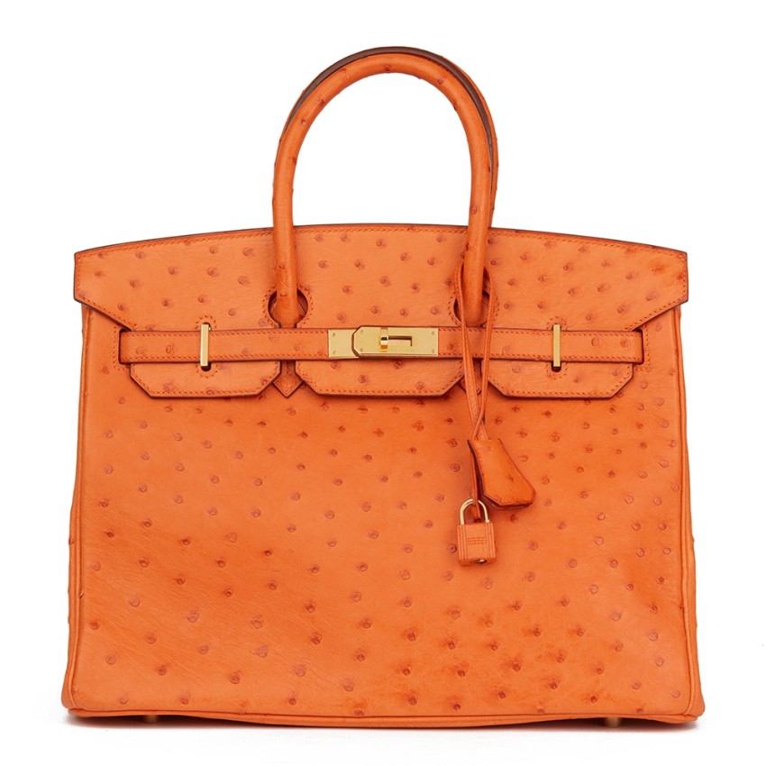 hermes orange ostrich birkin