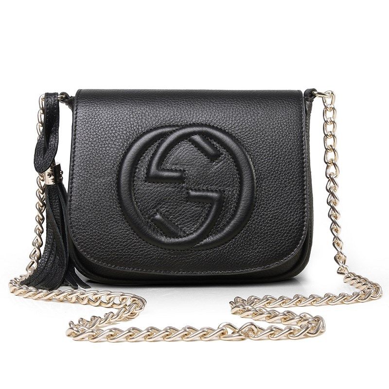 gucci soho leather chain shoulder bag large