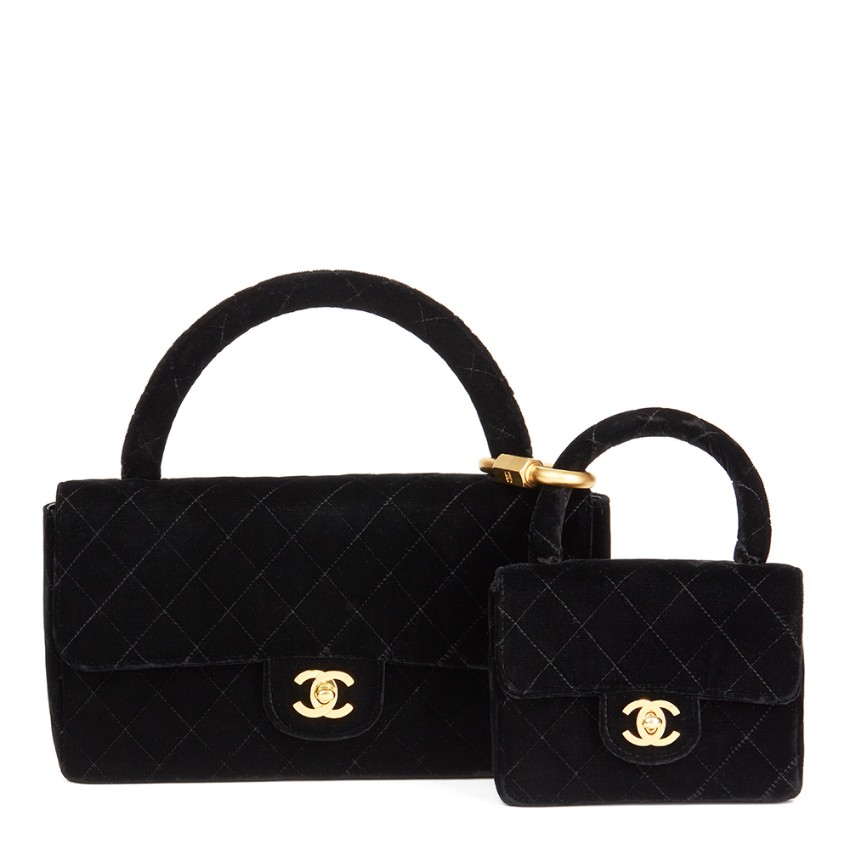 black velvet chanel bag