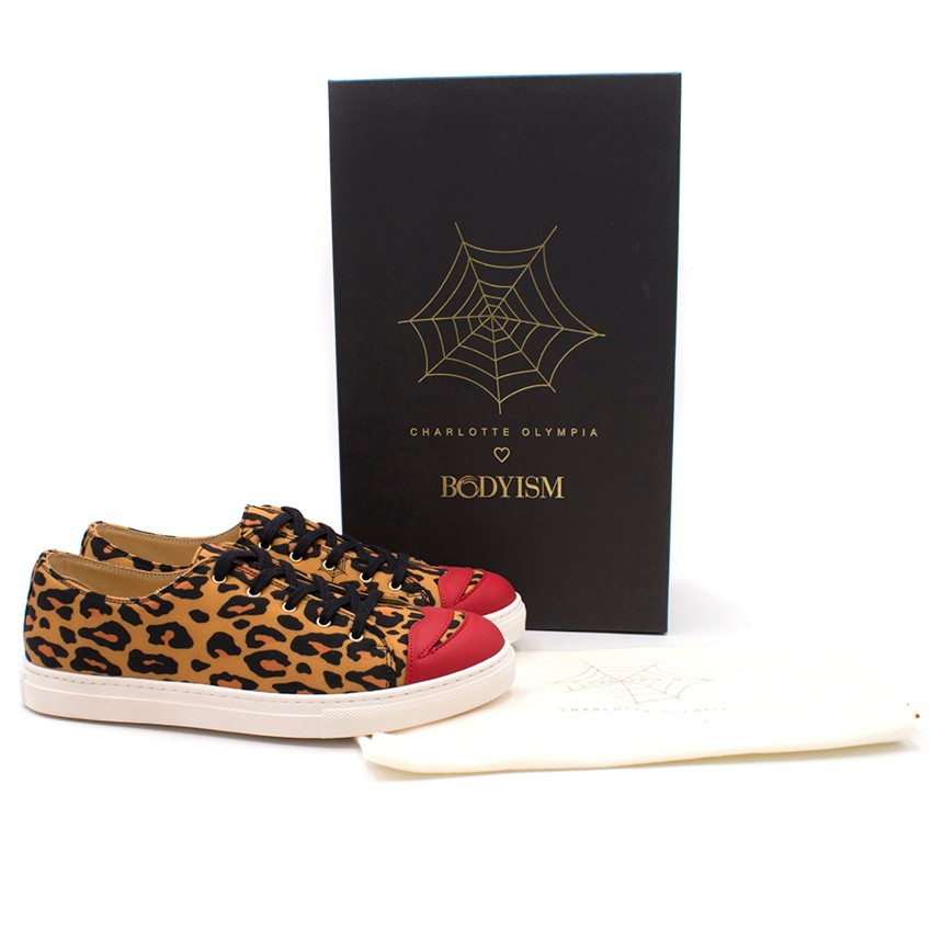 charlotte olympia leopard sneakers