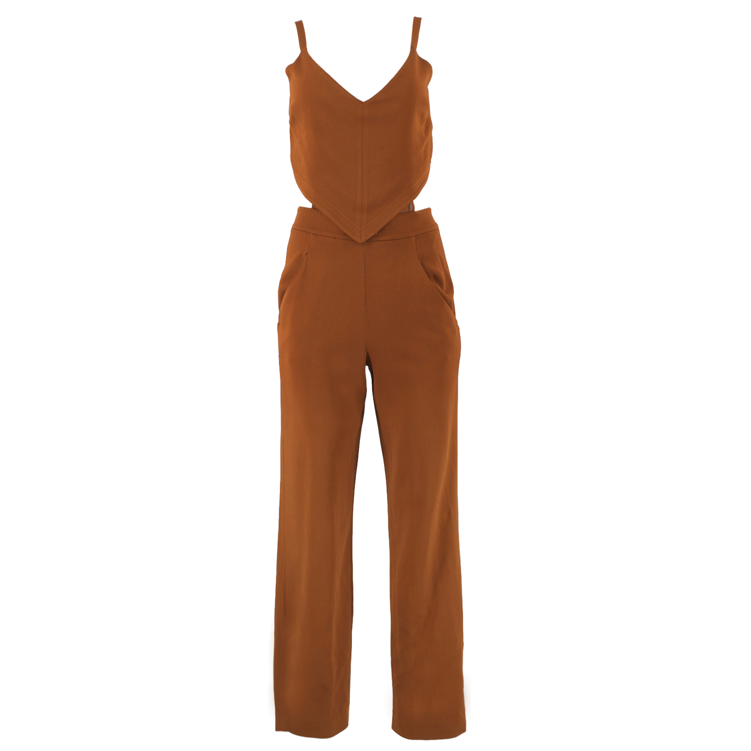 burnt orange jump suit