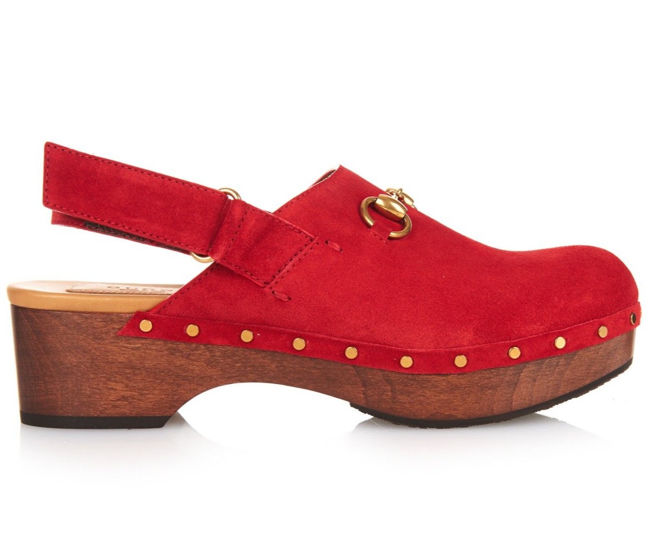 Gucci Amstel Red Suede Clogs | HEWI