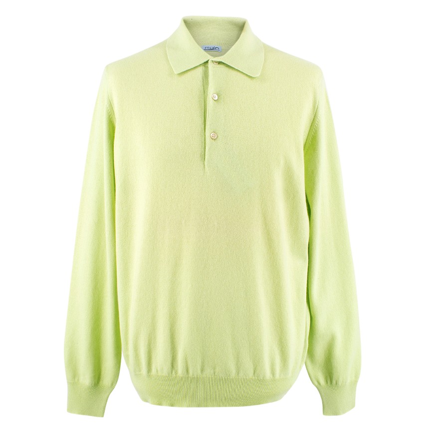 Malo Cashmere Long Sleeve Polo Top | HEWI