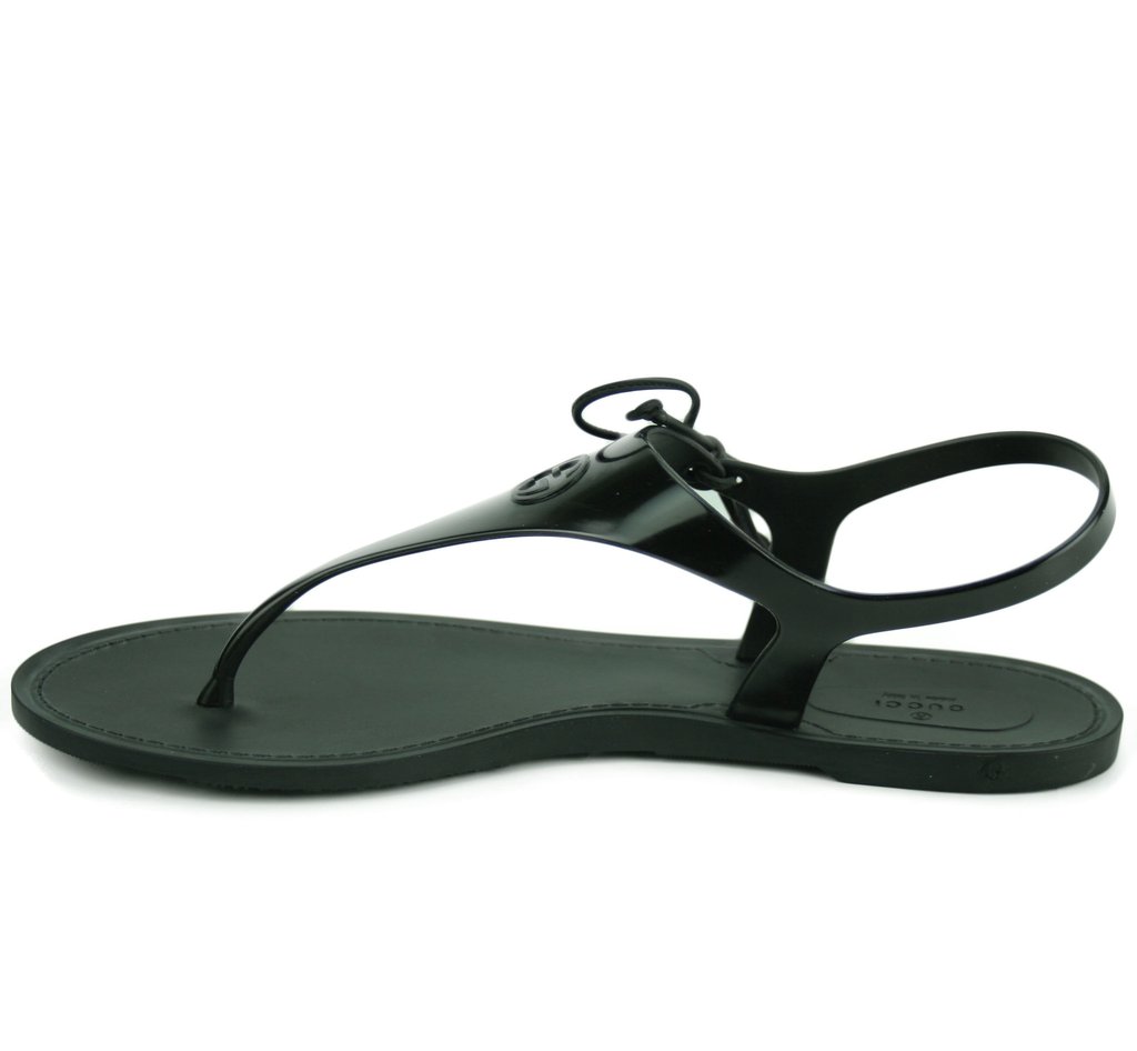 Gucci Black Katina Rubber Sandals | HEWI
