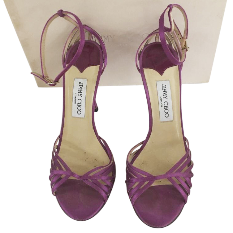 mauve sandals and matching bag