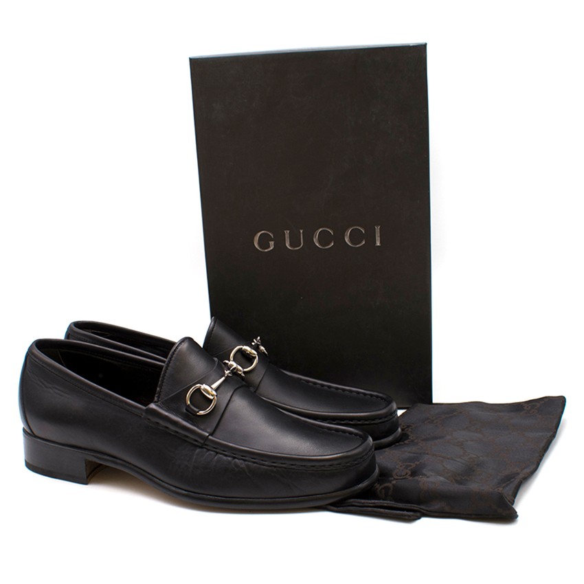 gucci loafers silver buckle