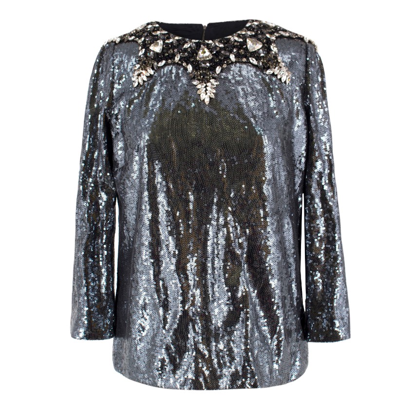 Dolce Gabbana Sequin Embellished Top | HEWI