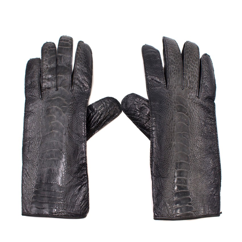 burberry gloves silver