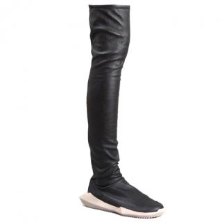 Rick Owens X Adidas Leather stretch runner boots