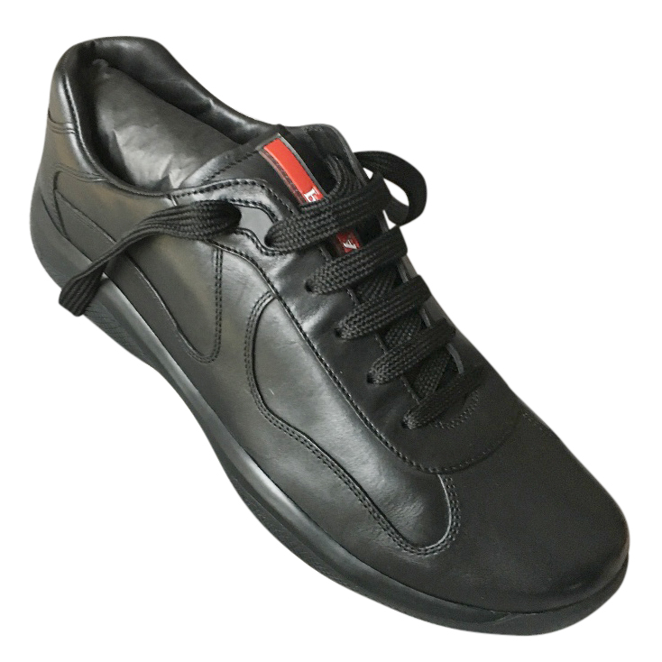 prada mens black shoes